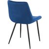 Clp Set De 2 Sillas De Comedor Rahden En Terciopelo Azul 61x46x82 Cm