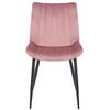 Clp Set De 2 Sillas De Comedor Rahden En Terciopelo Rosado 61x46x82 Cm