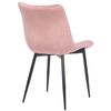 Clp Set De 2 Sillas De Comedor Rahden En Terciopelo Rosado 61x46x82 Cm