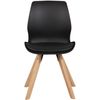 Clp Silla De Salón Luna Con Asiento Acolchado Plástico Negro 58x49x87.5 Cm