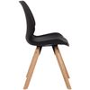 Clp Silla De Salón Luna Con Asiento Acolchado Plástico Negro 58x49x87.5 Cm