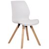 Clp Silla De Salón Luna Con Asiento Acolchado Plástico Blanco 58x49x87.5 Cm