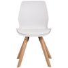 Clp Silla De Salón Luna Con Asiento Acolchado Plástico Blanco 58x49x87.5 Cm