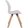 Clp Silla De Salón Luna Con Asiento Acolchado Plástico Blanco 58x49x87.5 Cm