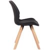 Clp Silla De Salón Luna Con Asiento Acolchado Simil Cuero Negro 58x49x87.5 Cm