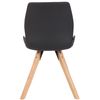 Clp Silla De Salón Luna Con Asiento Acolchado Simil Cuero Negro 58x49x87.5 Cm