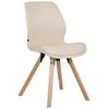 Clp Silla De Salón Luna Con Asiento Acolchado Tela Crema 58x49x87.5 Cm