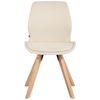 Clp Silla De Salón Luna Con Asiento Acolchado Tela Crema 58x49x87.5 Cm