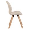 Clp Silla De Salón Luna Con Asiento Acolchado Tela Crema 58x49x87.5 Cm