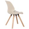 Clp Silla De Salón Luna Con Asiento Acolchado Tela Crema 58x49x87.5 Cm