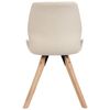 Clp Silla De Salón Luna Con Asiento Acolchado Tela Crema 58x49x87.5 Cm