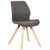 Clp Silla De Salón Luna Con Asiento Acolchado Tela Gris Oscuro 58x49x87.5 Cm