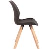 Clp Silla De Salón Luna Con Asiento Acolchado Tela Gris Oscuro 58x49x87.5 Cm