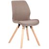 Clp Silla De Salón Luna Con Asiento Acolchado Tela Gris Topo 58x49x87.5 Cm