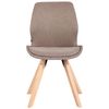 Clp Silla De Salón Luna Con Asiento Acolchado Tela Gris Topo 58x49x87.5 Cm