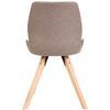 Clp Silla De Salón Luna Con Asiento Acolchado Tela Gris Topo 58x49x87.5 Cm