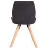 Clp Silla De Salón Luna Con Asiento Acolchado Terciopelo Negro 58x49x87.5 Cm