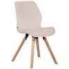 Clp Silla De Salón Luna Con Asiento Acolchado Terciopelo Crema 58x49x87.5 Cm