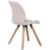 Clp Silla De Salón Luna Con Asiento Acolchado Terciopelo Crema 58x49x87.5 Cm