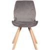 Clp Silla De Salón Luna Con Asiento Acolchado Terciopelo Gris 58x49x87.5 Cm