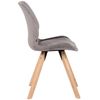 Clp Silla De Salón Luna Con Asiento Acolchado Terciopelo Gris 58x49x87.5 Cm