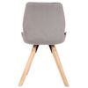 Clp Silla De Salón Luna Con Asiento Acolchado Terciopelo Gris 58x49x87.5 Cm