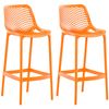 Clp Set De 2 Taburetes Outdoor Air Plástico Naranja 53x45x105 Cm