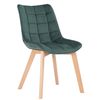 Clp Set De 2 Sillas De Comedor Passaic En Terciopelo Verde 61x46x82 Cm