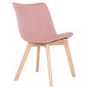 Clp Set De 2 Sillas De Comedor Passaic En Terciopelo Rosado 61x46x82 Cm