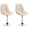 Clp Set De 2 Sillas Lounge Emil En Polipiel Simil Cuero Crema 52x48x84 Cm