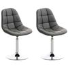 Clp Set De 2 Sillas Lounge Emil En Polipiel Simil Cuero Gris 52x48x84 Cm