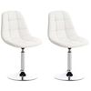 Clp Set De 2 Sillas Lounge Emil En Polipiel Simil Cuero Blanco 52x48x84 Cm