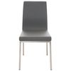 Clp Set De 2 Sillas De Comedor Colmar Simil Cuero Gris 50x40x88 Cm