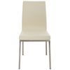 Clp Set De 2 Sillas De Comedor Colmar Simil Cuero Crema 50x40x88 Cm