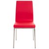 Clp Set De 2 Sillas De Comedor Colmar Simil Cuero Rojo 50x40x88 Cm