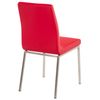 Clp Set De 2 Sillas De Comedor Colmar Simil Cuero Rojo 50x40x88 Cm