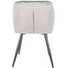 Clp Set De 2 Sillas Para Salón Cassis En Terciopelo Gris Claro 58x56x81 Cm