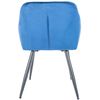 Clp Set De 2 Sillas Para Salón Cassis En Terciopelo Azul 58x56x81 Cm