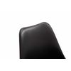 Clp Set De 4 Sillas De Comedor Maverick Con Pie De Trompeta Plástico Negro 57x48x76 Cm