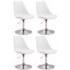 Clp Set De 4 Sillas De Comedor Maverick Con Pie De Trompeta Plástico Blanco 57x48x76 Cm