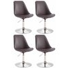 Clp Set De 4 Sillas Lounge Maverick En Polipiel Simil Cuero Marrón 57x48x76 Cm