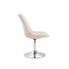 Clp Set De 4 Sillas Lounge Maverick En Polipiel Simil Cuero Crema 57x48x76 Cm