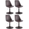 Clp Set De 4 Sillas Lounge Maverick En Polipiel Simil Cuero Marrón 57x48x76 Cm