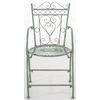 Clp Set De 2 Sillas De Jardín Sheela Metal Verde Antiguo 60x48x88 Cm