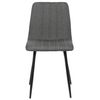 Clp Set De 4 Sillas De Salón Dijon En Tela O Terciopelo Gris Oscuro 53x45x88 Cm