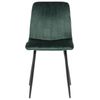 Clp Set De 4 Sillas De Salón Dijon En Tela O Terciopelo Verde 53x45x88 Cm