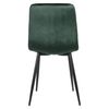 Clp Set De 4 Sillas De Salón Dijon En Tela O Terciopelo Verde 53x45x88 Cm