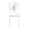 Clp Pack De 2 Sillas De Jardín Sibell Plegables Metal Blanco Antiguo 49x42x91.5 Cm