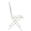 Clp Pack De 2 Sillas De Jardín Sibell Plegables Metal Blanco Antiguo 49x42x91.5 Cm