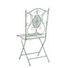 Clp Pack De 2 Sillas De Jardín Sibell Plegables Metal Verde Antiguo 49x42x91.5 Cm